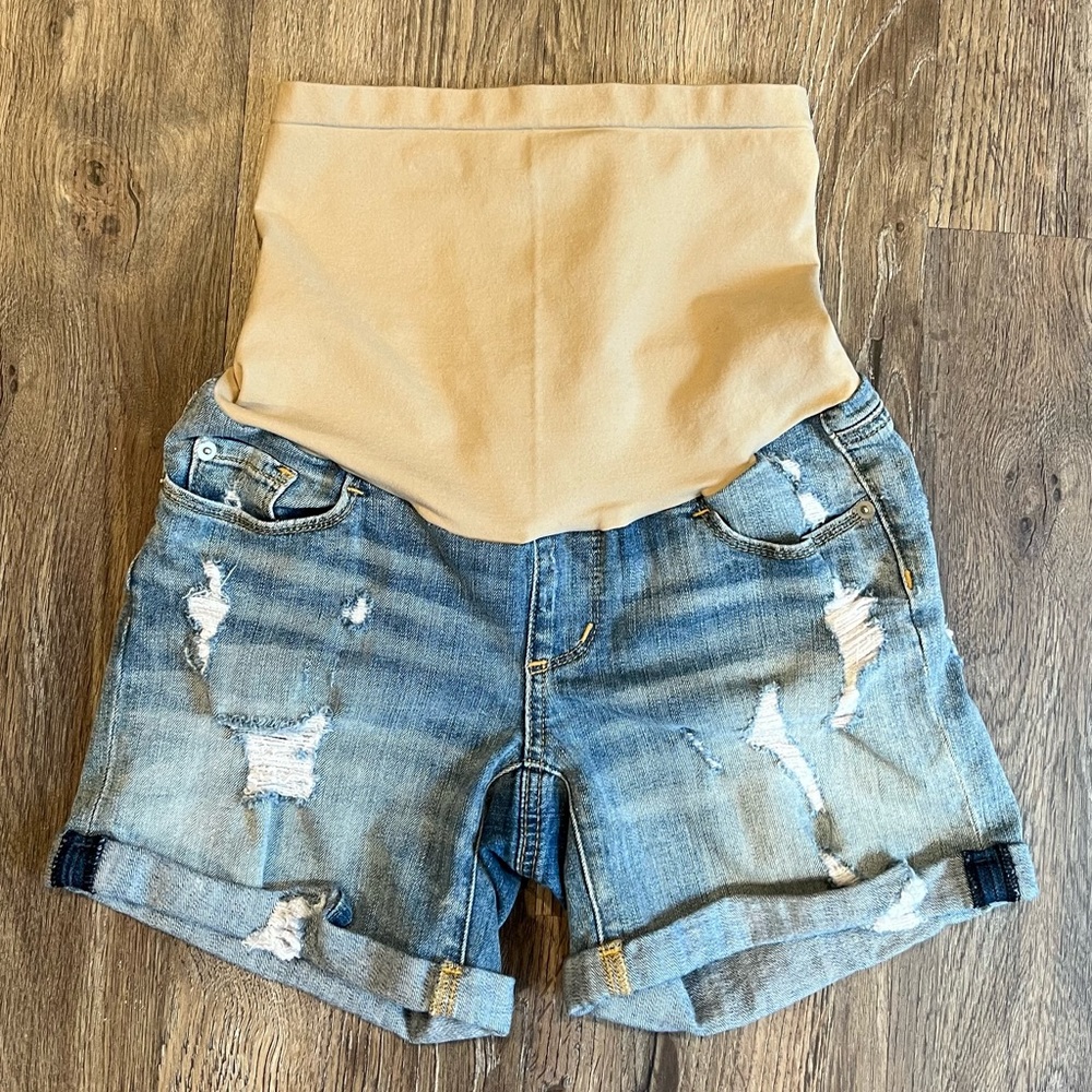 A Pea in the Pod Distressed Denim Shorts